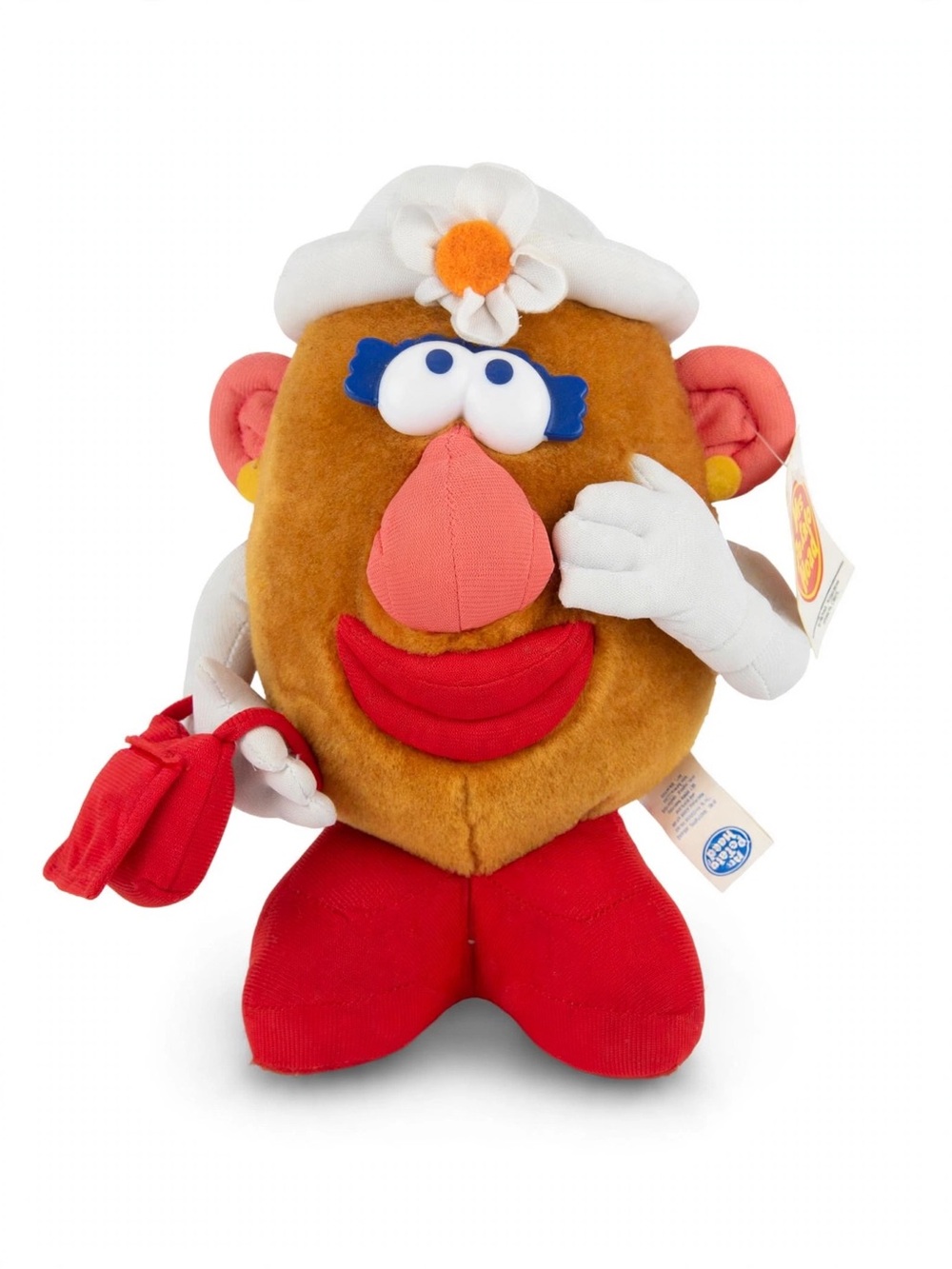 Vintage 1999 Mr. Potato Head Mrs. Potato Head Plush Doll with Tags - Hasbro 10”